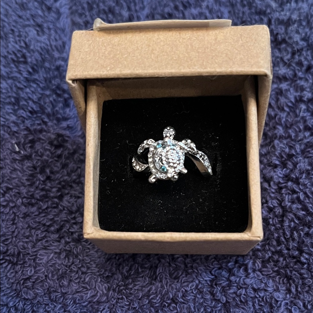 Silver Turtle Ring